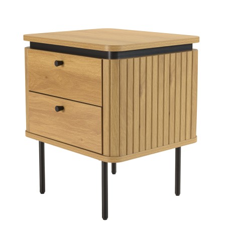 Natural-coloured bedside table - Macabane Furniture