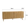 Buffet 4 portes décor motif arrondi - Meubles Macabane