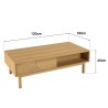 Coffee table with 2 drawers and 2 open compartments - Macabane Furniture