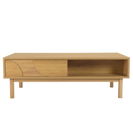 Coffee table with 2 drawers and 2 open compartments - Macabane Furniture