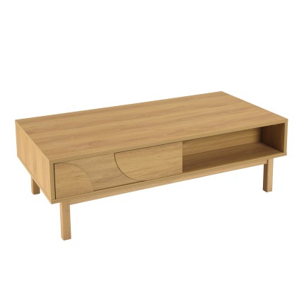 Table basse 2 tiroirs 2 niches - Meubles Macabane