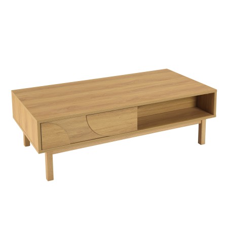 Coffee table with 2 drawers and 2 open compartments - Macabane Furniture
