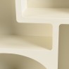HELENA - 6-compartment shelf, 100x26cm, in beige-painted wood