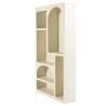 HELENA - 6-compartment shelf, 100x26cm, in beige-painted wood
