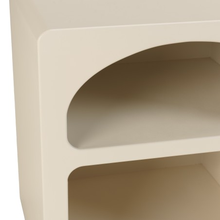 Nachttisch 2 Fächer beige - Macabane Möbel