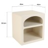 Nachttisch 2 Fächer beige - Macabane Möbel