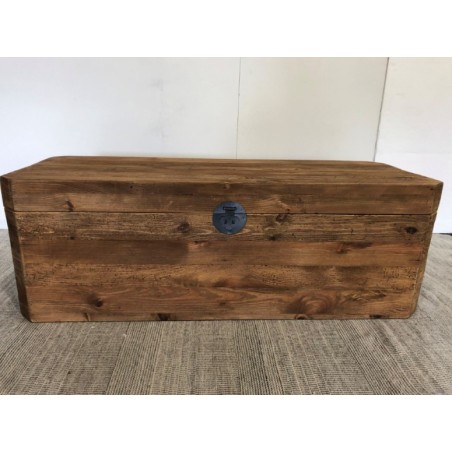 SECONDE MAIN - Coffre rangement marron bois