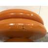 Table d'appoint design en fer couleur orange - Seconde Main