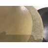 JOHAN - Set of 2 Round Nesting Side Tables in Gold and Black Aluminium