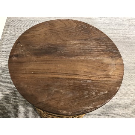 Tabouret en bois de teck recyclé | Seconde Main