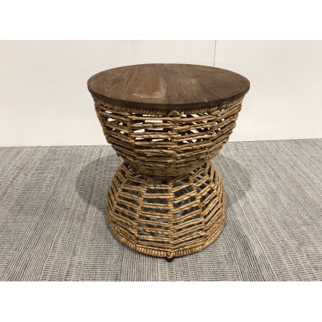 Tabouret en bois de teck recyclé | Seconde Main