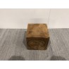 WALLY - Natural Teak Wood Cube | Handcrafted Indonesian Decor | Second Hand