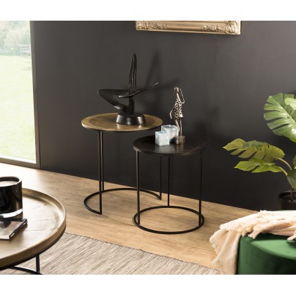 Set de 2 tables d'appoint gigognes rondes - Seconde Main
