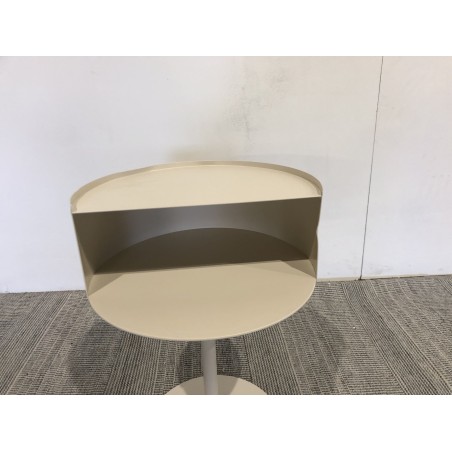 Table d'appoint ronde en acier beige D35cm | Collection Agathe