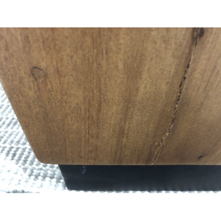 SECONDE HAND - Square Side Table 38x38cm Suar Wood with Black Base