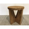 Round stool 40x40cm recycled pine wood SANDY