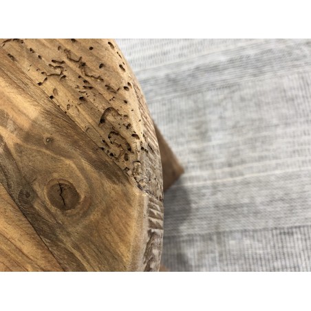 Tabouret rond 40x40cm bois Pin recyclé SANDY