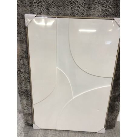 Décoration murale 83x123cm formes abstraites blanches | Seconde main