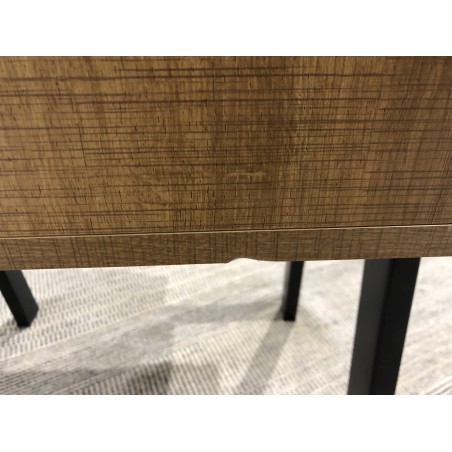 Chevet marron 1 tiroir effet cannage - CHARLIE