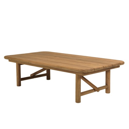 130x70cm garden coffee table made from recycled teak | Macabane