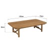 130x70cm garden coffee table made from recycled teak | Macabane