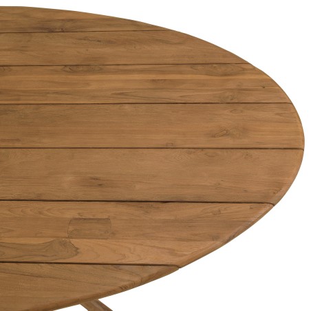 Ovaler Gartentisch 240x120cm aus recyceltem Teakholz