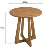 Ronde tuineettafel van gerecycled teakhout D70cm