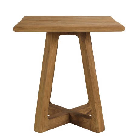 Vierkante tuintafel van gerecycled teakhout | Macabane Meubelen