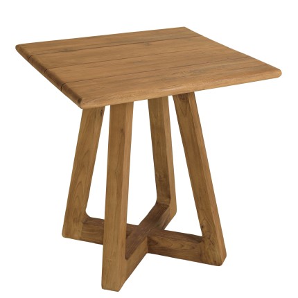 Table de jardin carrée en bois de teck recyclé | Meubles Macabane