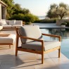 Garden armchair made from recycled teak in a natural finish