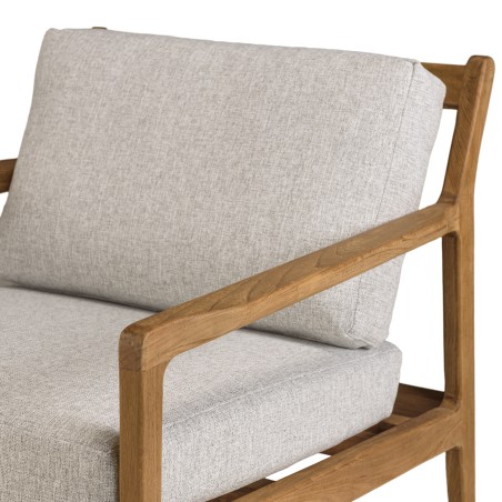 Tuinfauteuil van naturel gerecycled teakhout