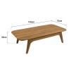 130x70cm garden coffee table made from recycled teak | Macabane