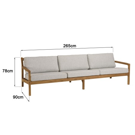 7-seater garden furniture set made from recycled teak | Macabane