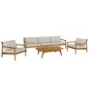 Tuinset 7-zits van gerecycled teakhout | Macabane