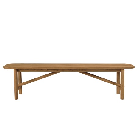 Set Tisch und Bänke aus recyceltem Teakholz | Macabane