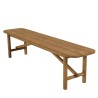 Recycled teak table and bench set | Macabane