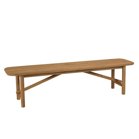 Set Tisch und Bänke aus recyceltem Teakholz | Macabane