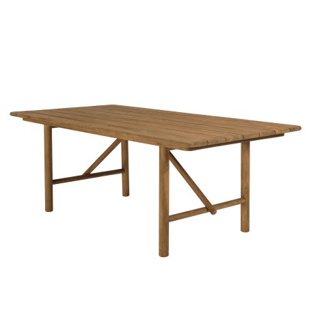 Set Tisch und Bänke aus recyceltem Teakholz | Macabane