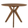 Table à manger ronde en bois de teck recyclé D100cm | Macabane
