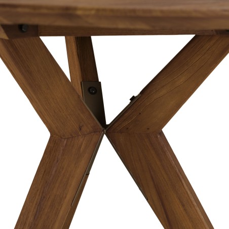 SIXTINE - Round dining table in recycled teak, D100cm