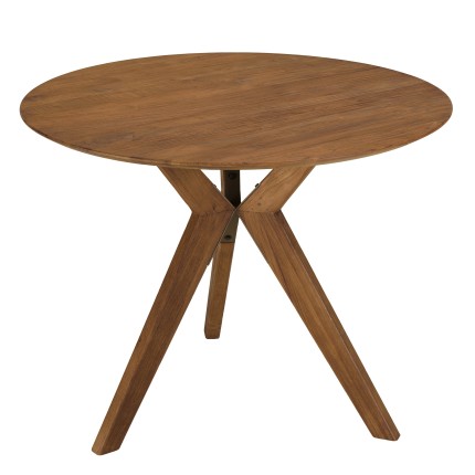 Table à manger ronde en bois de teck recyclé D100cm | Macabane
