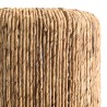 Lampe 30x30cm en rotin couleur naturelle et bois de teck recyclé - Macabane