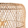 Lampe 38x38cm en rotin couleur naturelle et bois de teck recyclé | Macabane