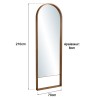 SIXTINE - 70x210cm mirror in recycled teak
