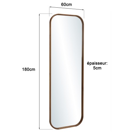 Miroir 60x180cm en bois de teck recyclé | Macabane