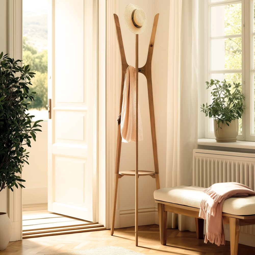SIXTINE - Coat rack made from recycled teak