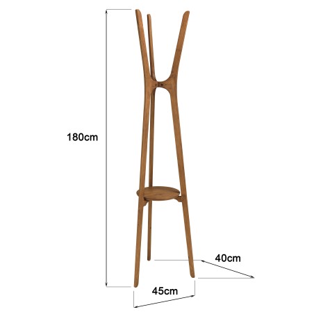 Porte-manteau en bois de teck recyclé | Macabane 