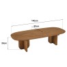Mesa de centro 140x60cm de madera de teca reciclada | Macabane