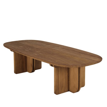 Mesa de centro 140x60cm de madera de teca reciclada | Macabane