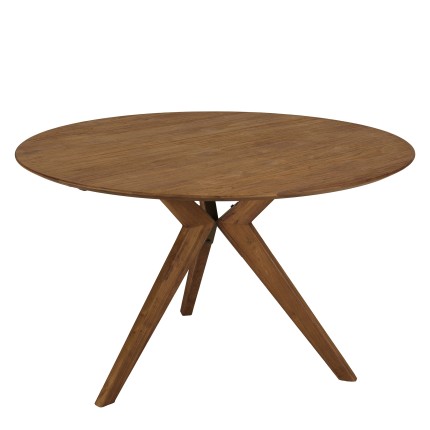 SIXTINE - Round dining table made from recycled teak, diameter 130cm